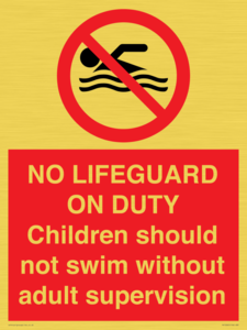 NO LIFEGUARD ON DUTY